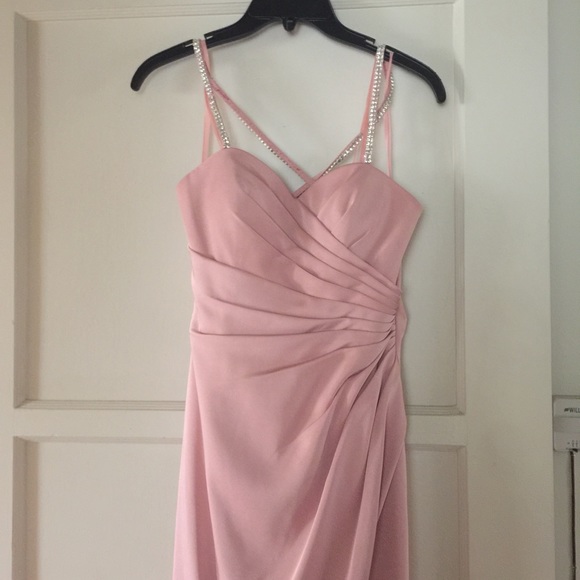 FAVIANA DESIGNER PROM/PAGEANT STRAPLESS GOWN MAXI DRESS PINK WHITE HOT HAWAI’I - Picture 5 of 9